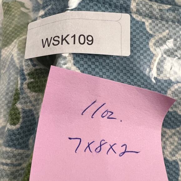 Talbots Woman Floral A-Line Skirt English Blue/Green Textured Cotton Size 16W - Picture 10 of 10